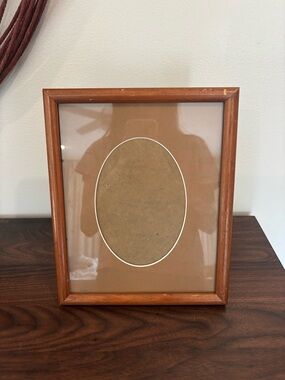 Vintage Wood Matted Picture Frame
